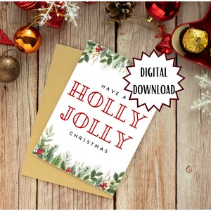 Christmas Card | Printable | Digital Download | Christmas Card Download | Printable Greeting Card | Printable Christmas Card | 5 x 7 Inches