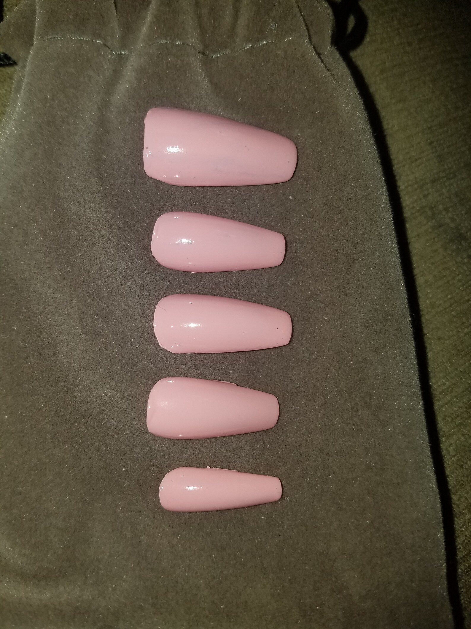 Pretty Pink Glue On Nail Set Etsy