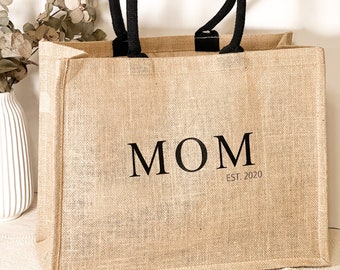 JUTE Shopper I MOM I Jute Tasche I Geburtstagsgeschenk I Geschenk Mama I Geschenk Muttertag I hejLine