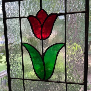 Stained Glass Tulip Flower