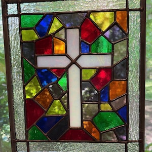 Stained Glass Cross of Many Colors