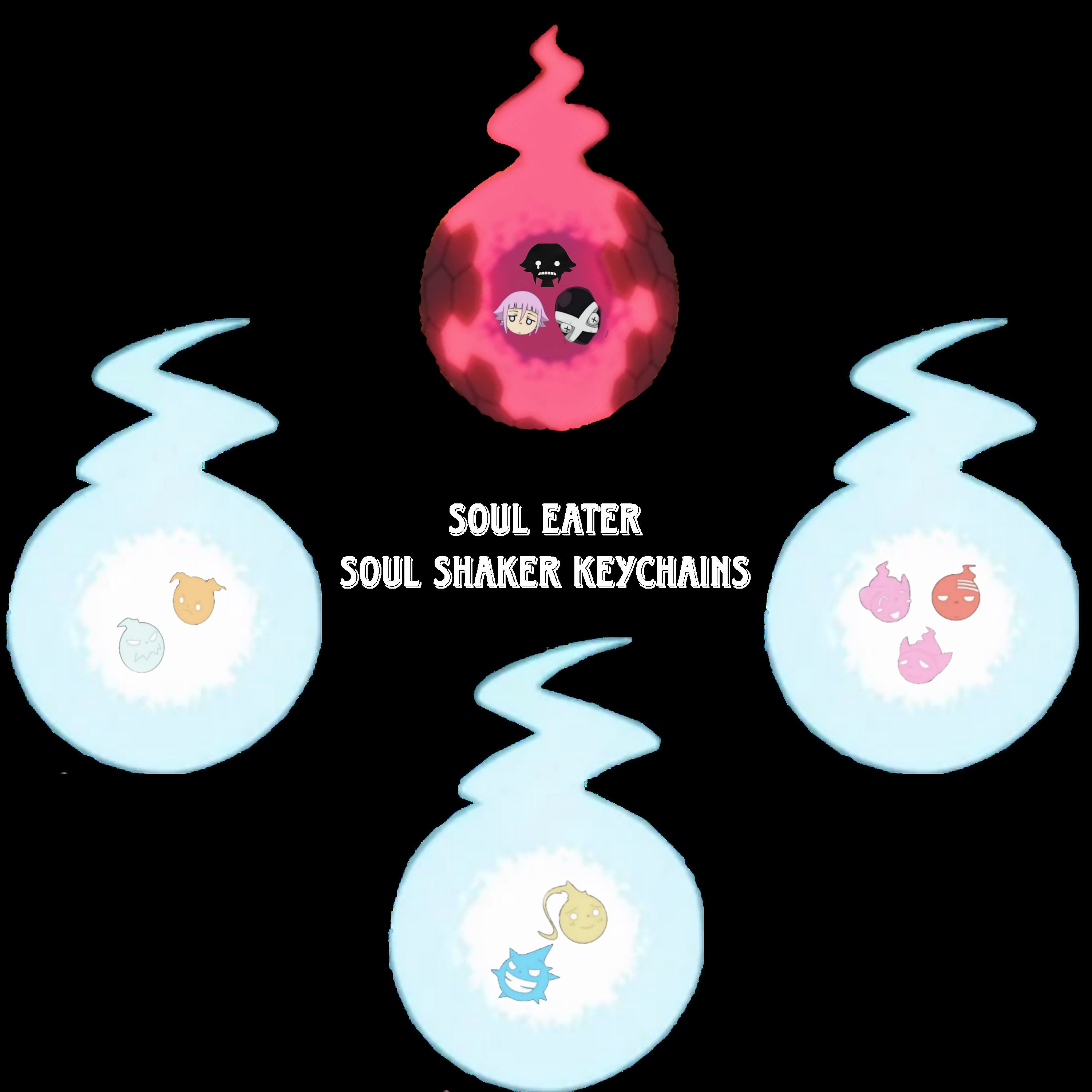 Luminaria/Abajur Soul Evans e Maka Albarn: Soul Eater - LED RGB 16