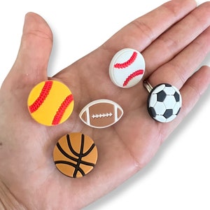 Sports themed shoe charms