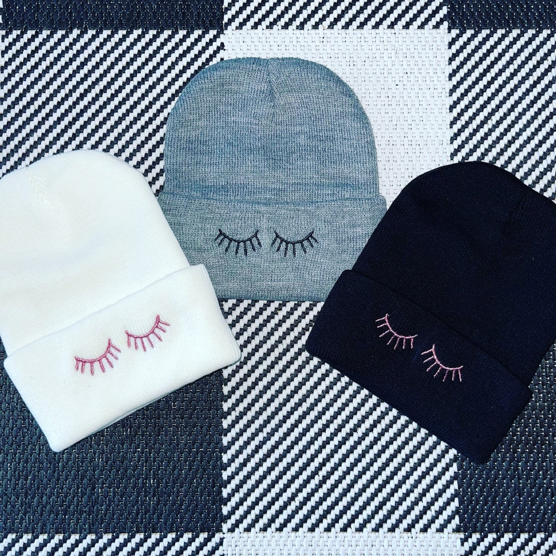 Eyelash Beanie Winter Beanie Lash Artist Beanie Etsy