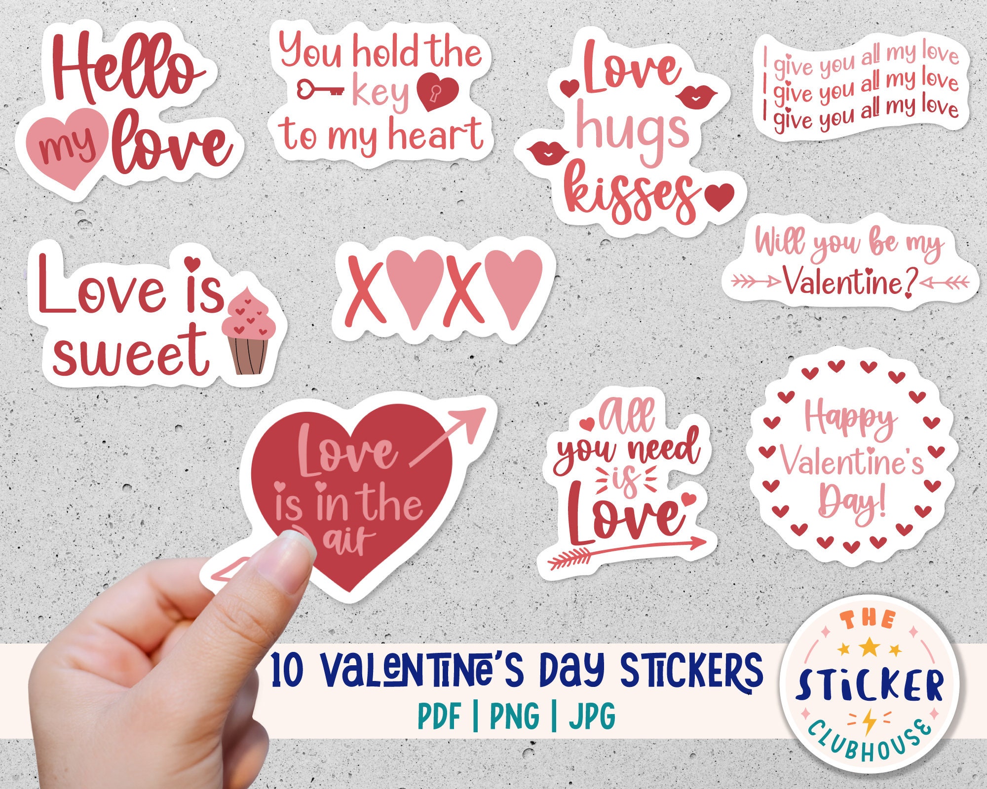 Stickers, Valentines, Valentines Stickers, Love Stickers, Printable  Stickers, Sticker Pack, Cute Sticker, Planner Stickers, Journal Stickers -   Sweden