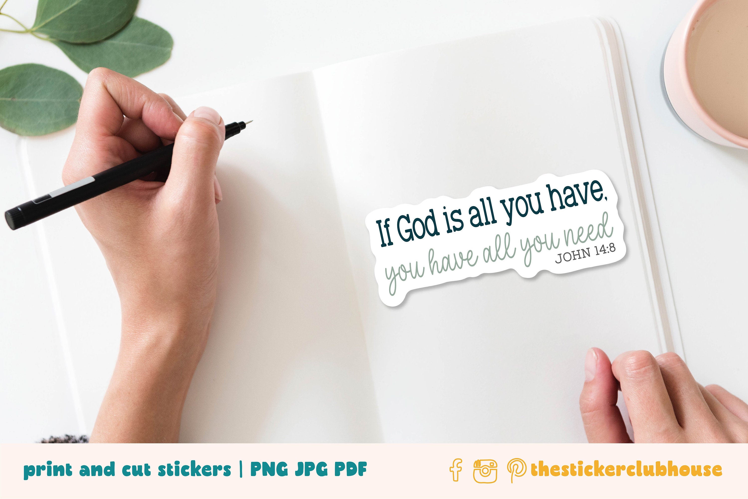 Bible Verse Stickers Printable Religious Sticker Bundle Bible Stickers ...