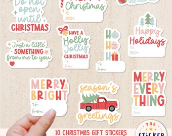 Christmas gift sticker bundle | Christmas gift label sticker |  | Christmas printable stickers | Holiday Gift tag stickers