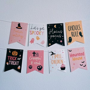 Printable Halloween Bunting Banner, Halloween Pennant, Bulletin Board Bunting, Halloween Home Decor, DIY Halloween Decoration