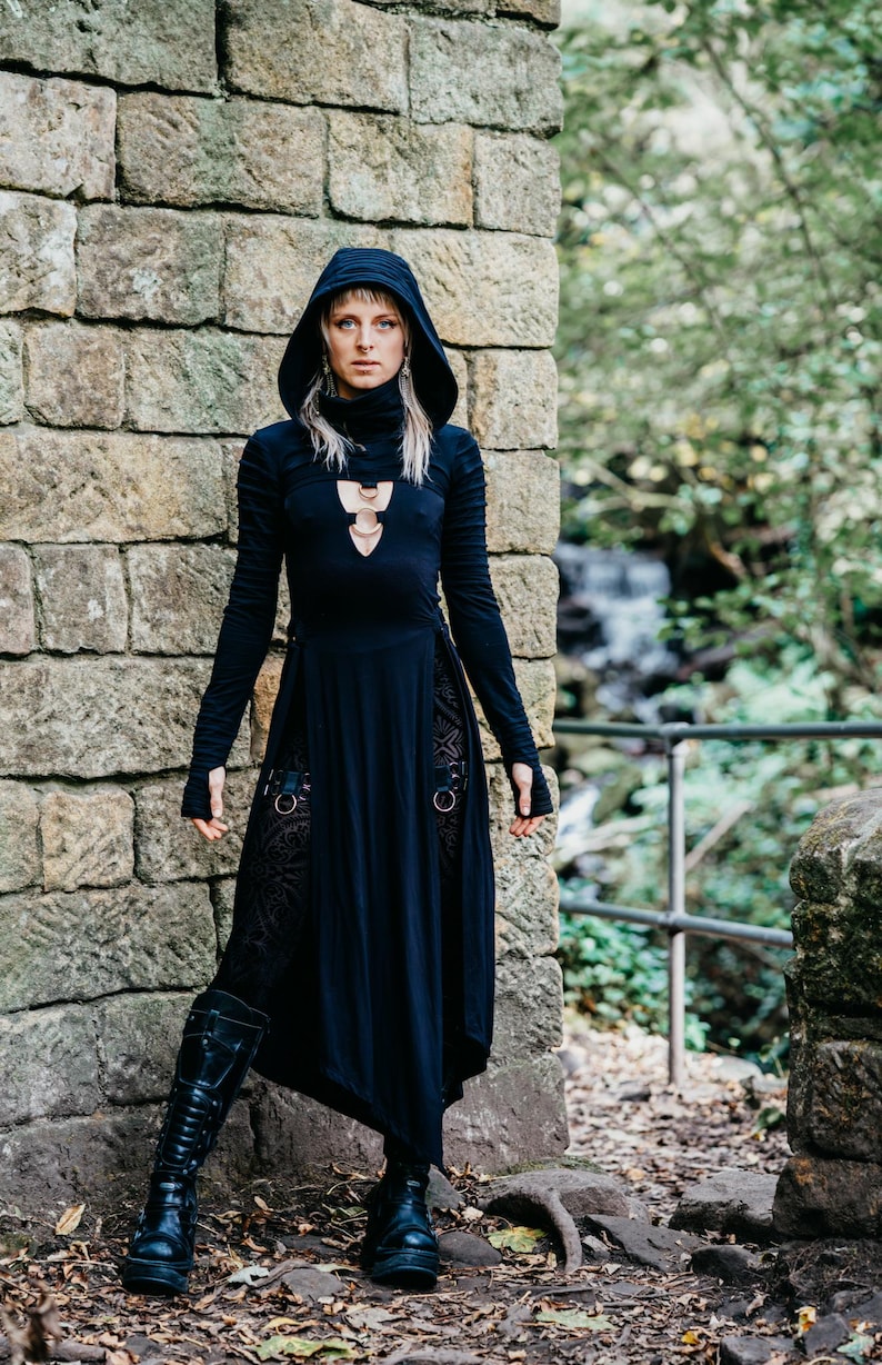 ABYSSINIAN || Asymmetric Bamboo Double Leg Split Maxi Dress || Ethical ...