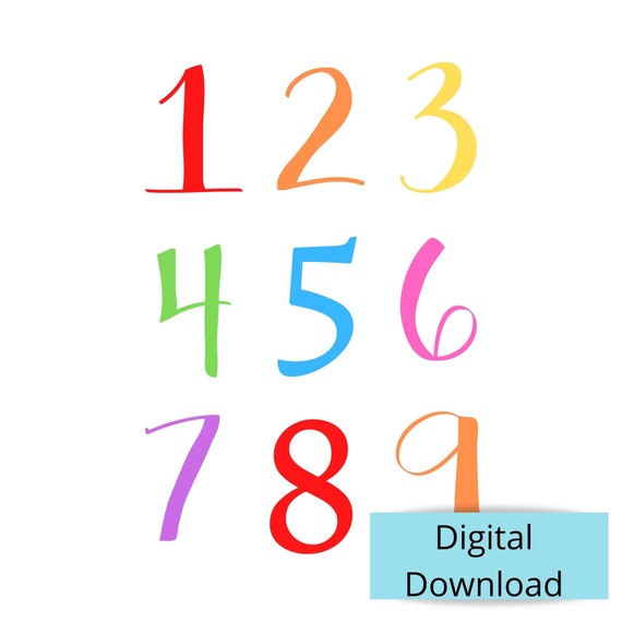 numbers canvas print printable wall art designs digital wall etsy