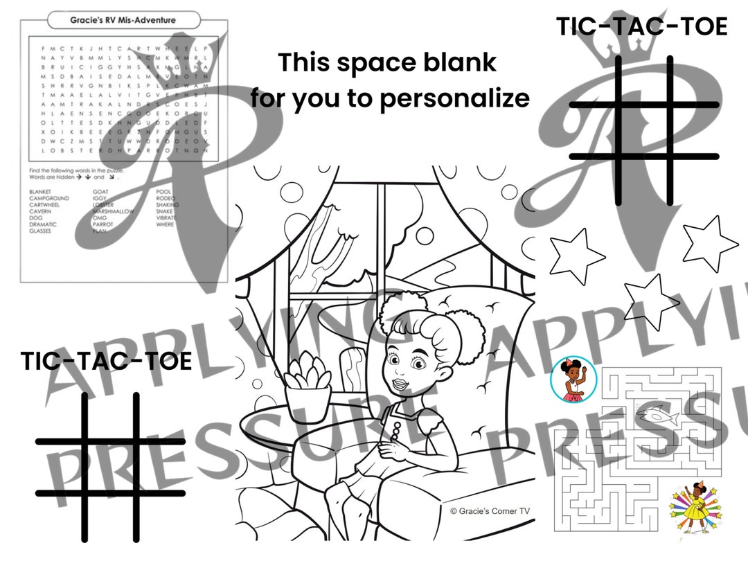 Gracie's Corner Activity Sheet - Etsy