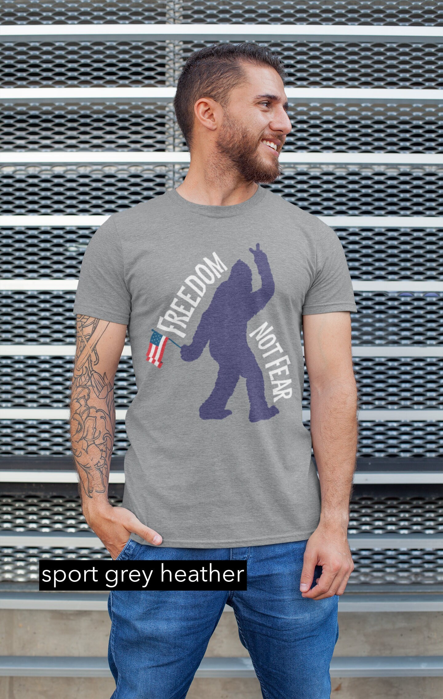 bigfoot 4th of july shirt