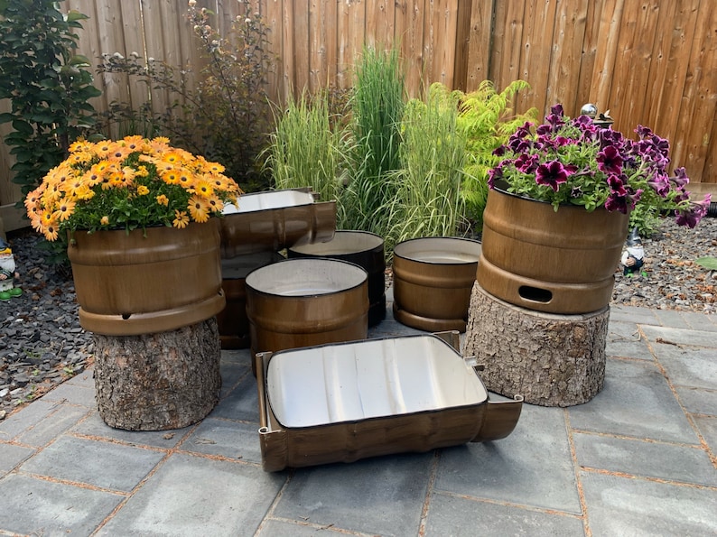 Custom Beer Keg Rustic Planters Etsy