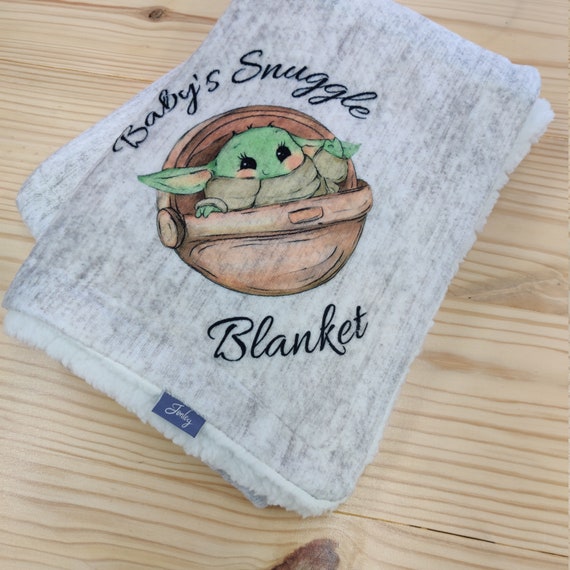 Baby Yoda Snuggle Blanket Baby Yoda Baby Blanket Baby Yoda Etsy