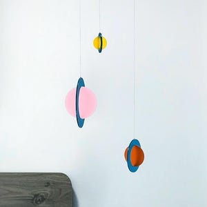 MCM Kinetic Mobile Sculpture: Acrylic Hanging Mobile Art