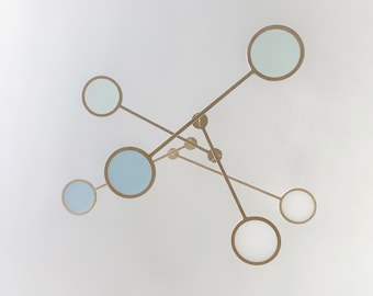 ORBIT Mobile - draaiende kinetische mobiele sculptuur uit het midden van de eeuw.