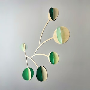 Kinetic Mobile Art Sculpture, Custom Wall Hanging Modern Mobile Adult & Baby Nursery Mobile. Handmade Alternative Gift, Office Studio Decor