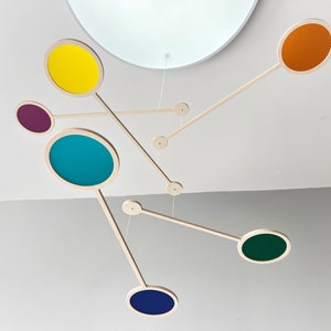 Orbit Wooden mobile and Plywood mobile. Calder mobile, mobile and Baby mobile. Orbit Mobile, Hanging mobile and kinetic mobile. Abstract Art, Hanging Mobile and Kinetic Mobile. Modern Mobile. Mid Century Modern and Hanging Sculpture. The Illuminist