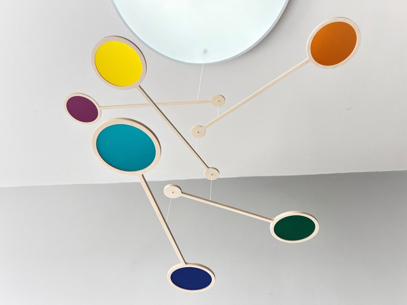 Orbit Wooden mobile and Plywood mobile. Calder mobile, mobile and Baby mobile. Orbit Mobile, Hanging mobile and kinetic mobile. Abstract Art, Hanging Mobile and Kinetic Mobile. Modern Mobile. Mid Century Modern and Hanging Sculpture. The Illuminist