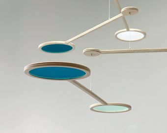 ORBIT Mobile - Spinning Mid Century Kinetic Mobile Sculpture.