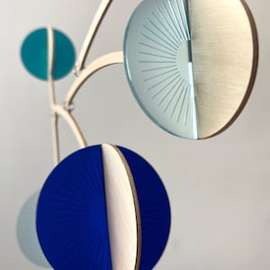 Kinetic Hanging Mobile Art Sculpture, Custom Wall Art Modern Mobile Adult & Baby Nursery Mobile. Handmade Gift, Waiting Room Window Decor