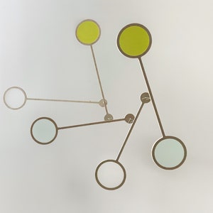 Kinetic Mobile Sculpture, Adult & Baby Mobile, Relaxing Sensory Decor. MidCentury Modern Mobile Hanging Art.  Orbit Mobile by The Illuminist