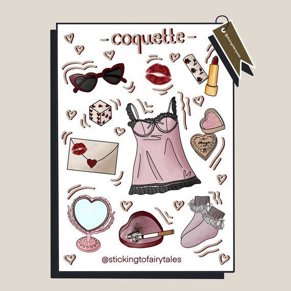 Sticker Sheet coquette 10 Pieces - Etsy