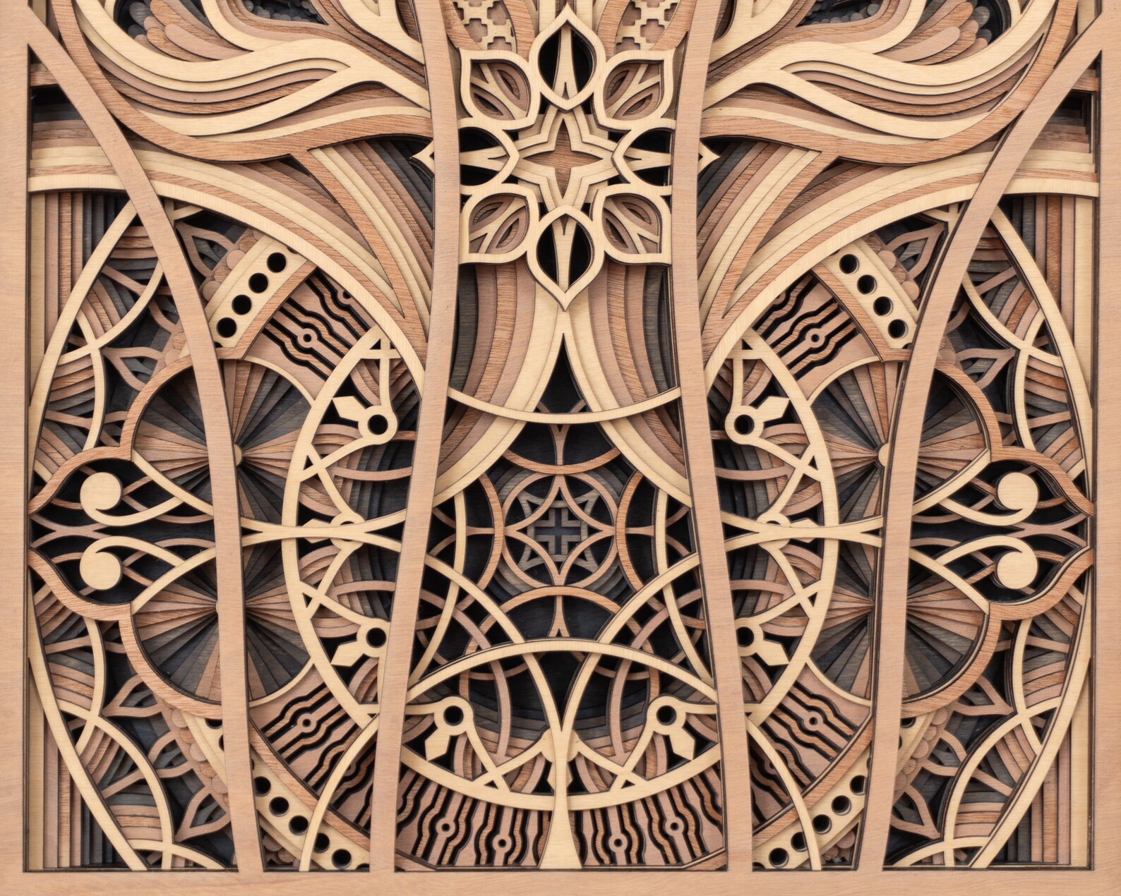 Aurora Multilayered Wood Art Laser Cut Wood Art 3D Etsy