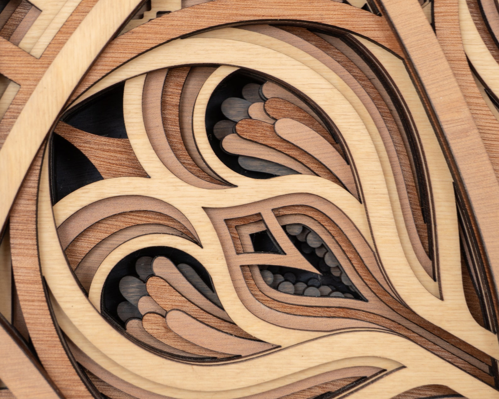Aurora Multilayered Wood Art Laser Cut Wood Art 3D Etsy