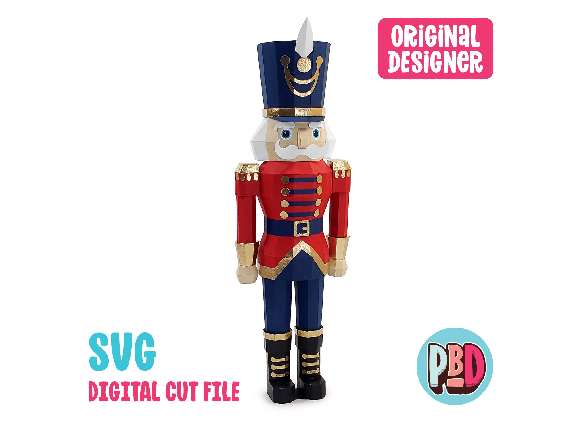 Nutcracker 3D Papercraft SVG Etsy