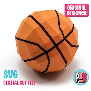 Basketbal 3D Papercraft-SVG