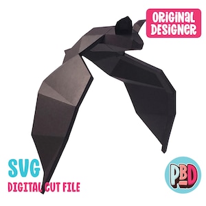 Nietoperz 2 3D Papercraft SVG