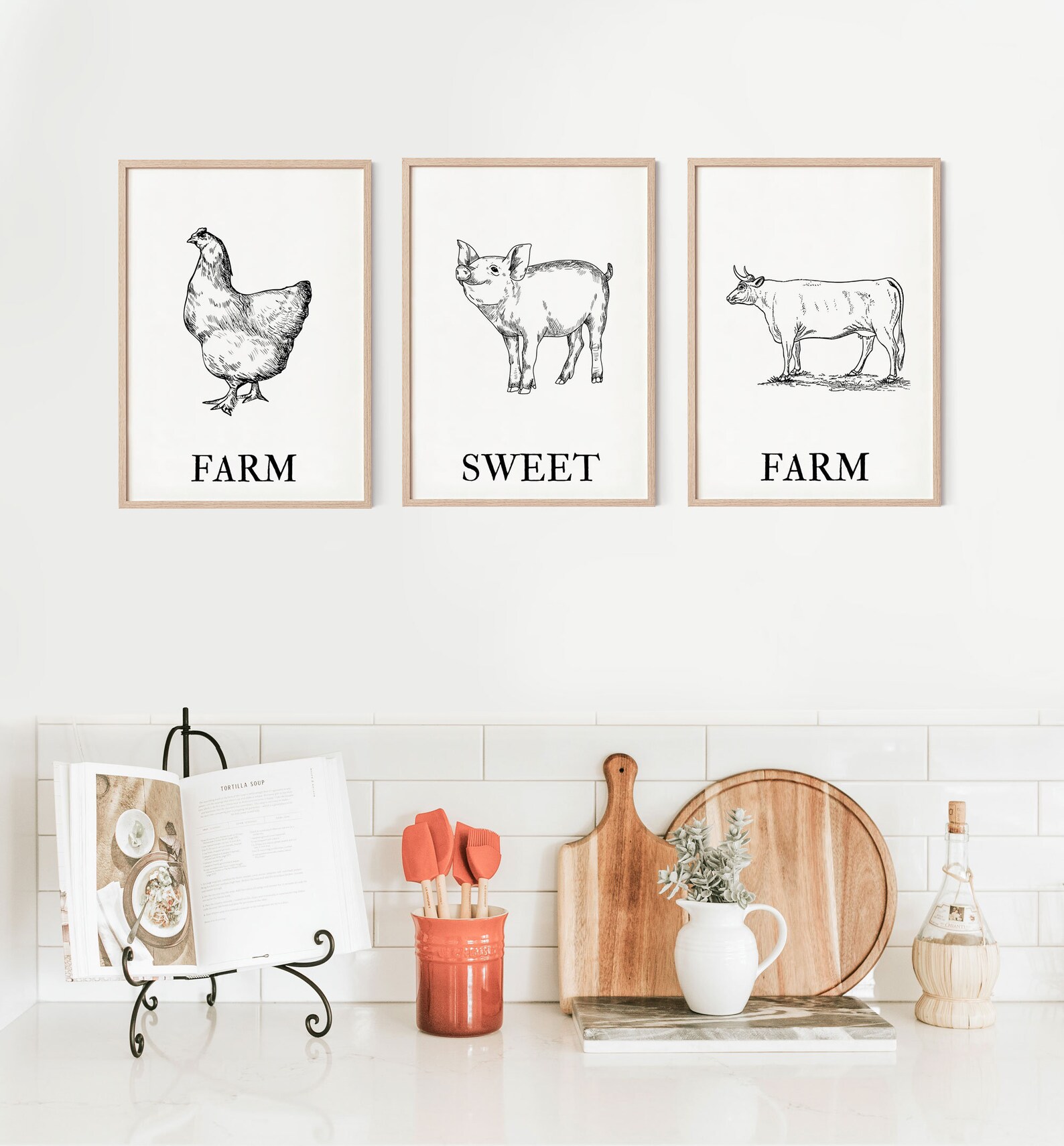 Farmhouse Animal Wall Decor Prints Download Farm Wall Decor Etsy España