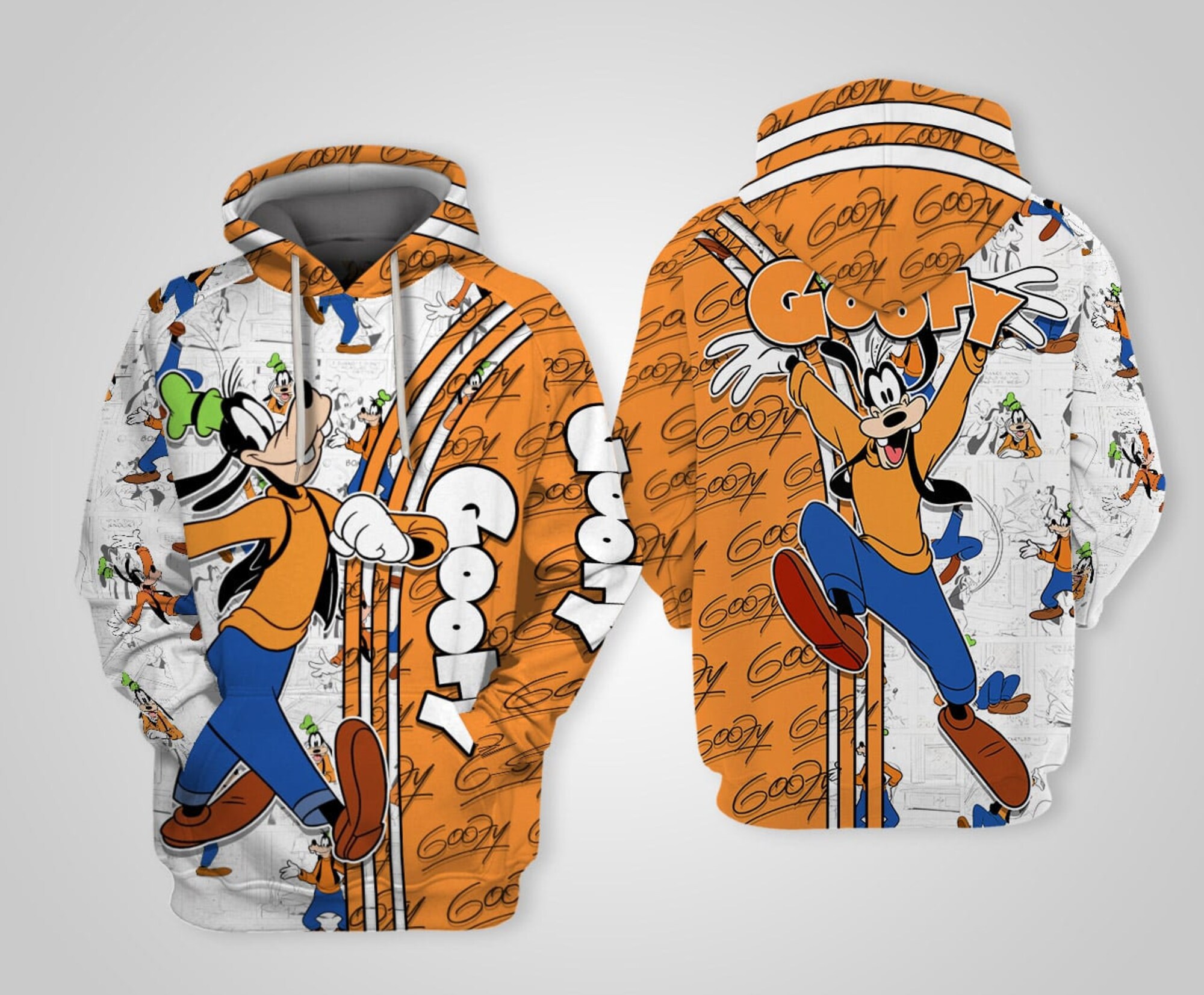 Discover Goofy Dog Orange 3D Hoodie