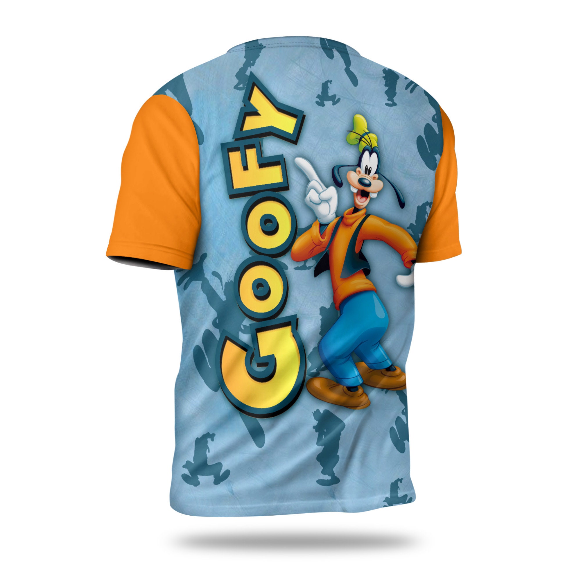 Goofy Dog Orange Button Overalls Patterns Disney T-shirts