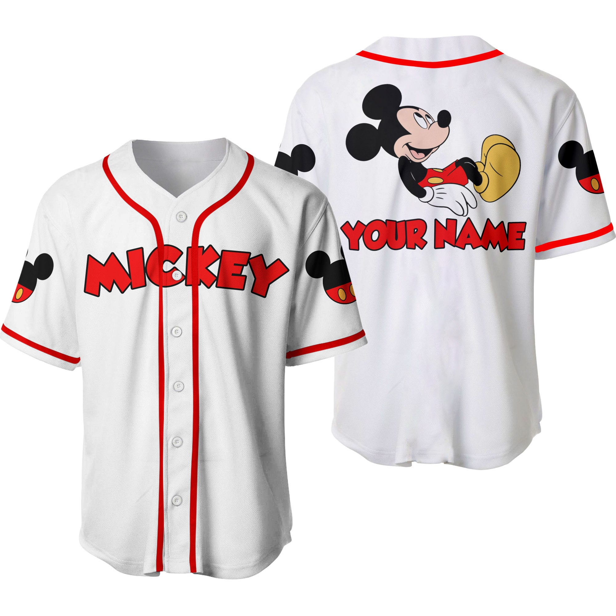 Mickey Mouse Disney Custom Baseball Jersey