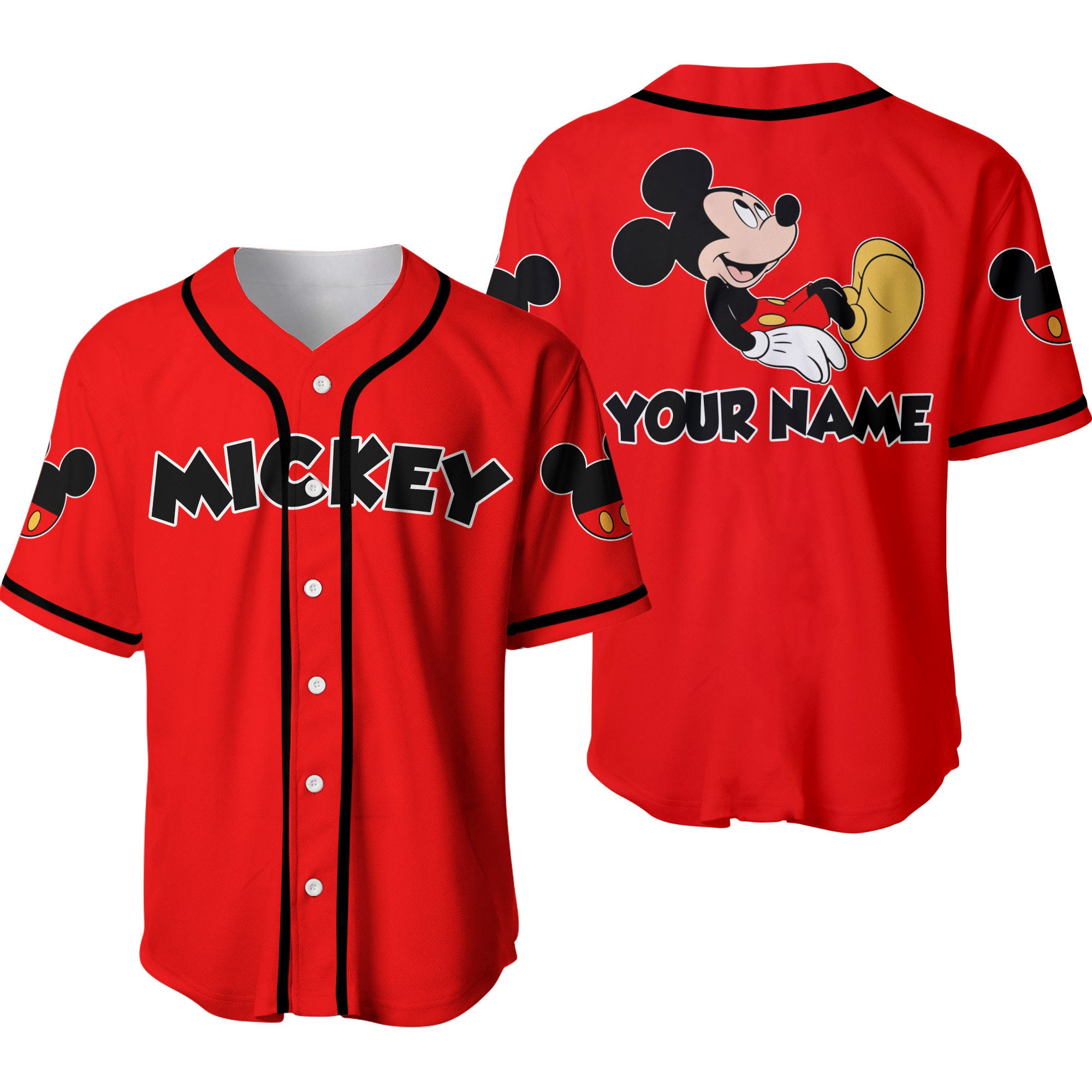 Discover Chilling Mickey Mouse Disney Custom Baseball Jersey