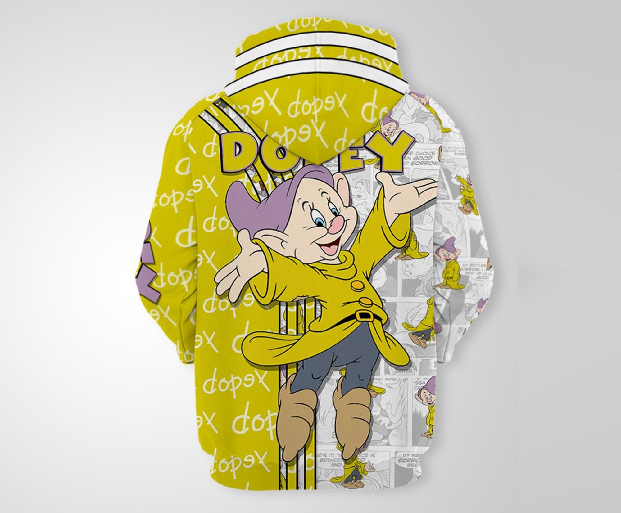 Yellow Dopey Disney 3D Hoodie