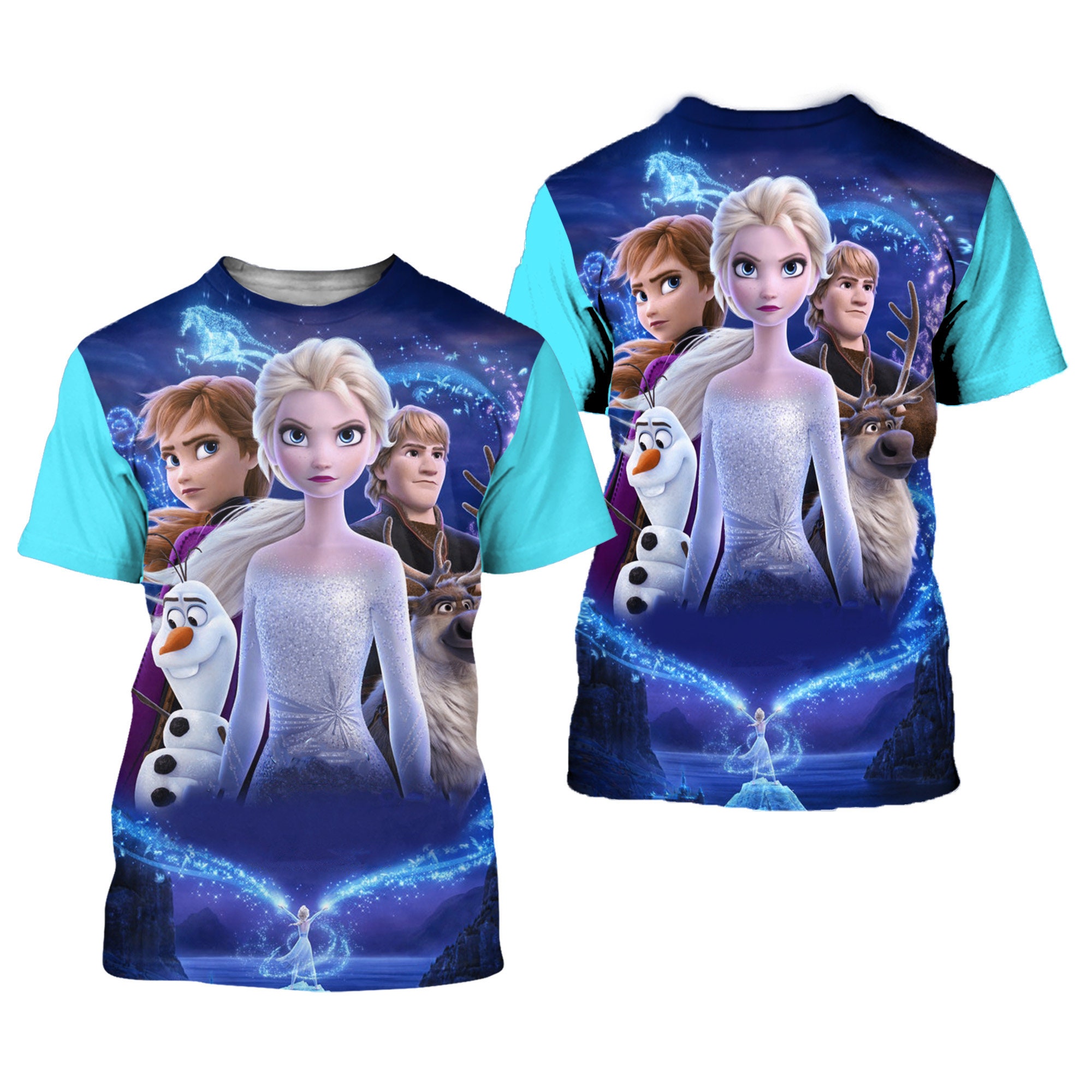 Discover Frozen Elsa Anna Kristoff Button Overalls Patterns Disney T-shirts