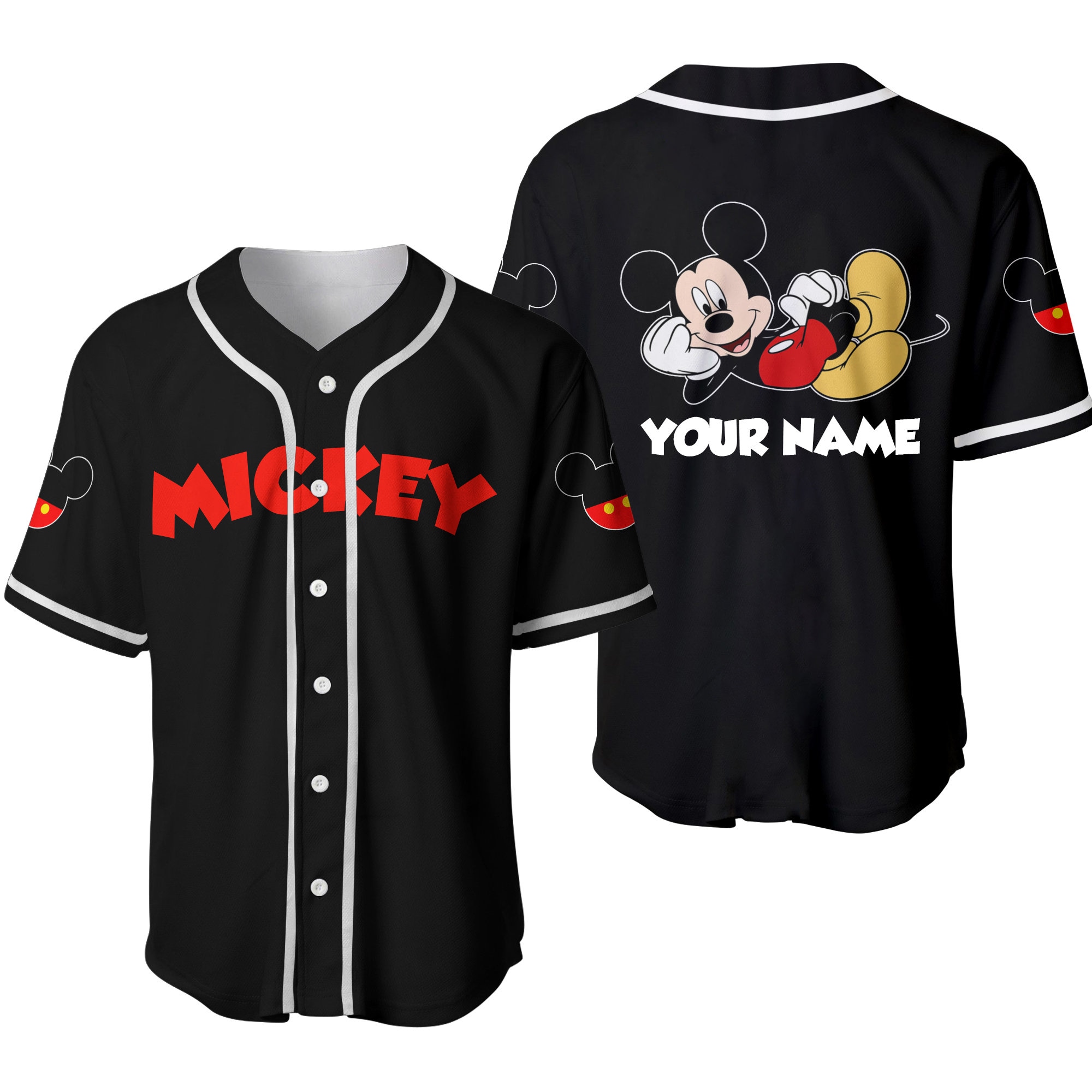 Discover Chilling Mickey Mouse Disney Custom Baseball Jersey