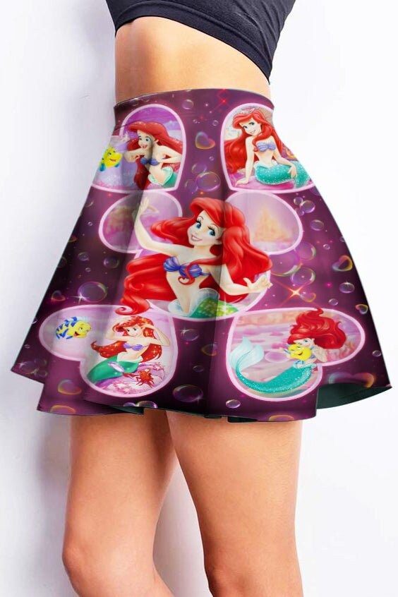 Bling Ariel Princess Little Mermaid Disney Skater skirts