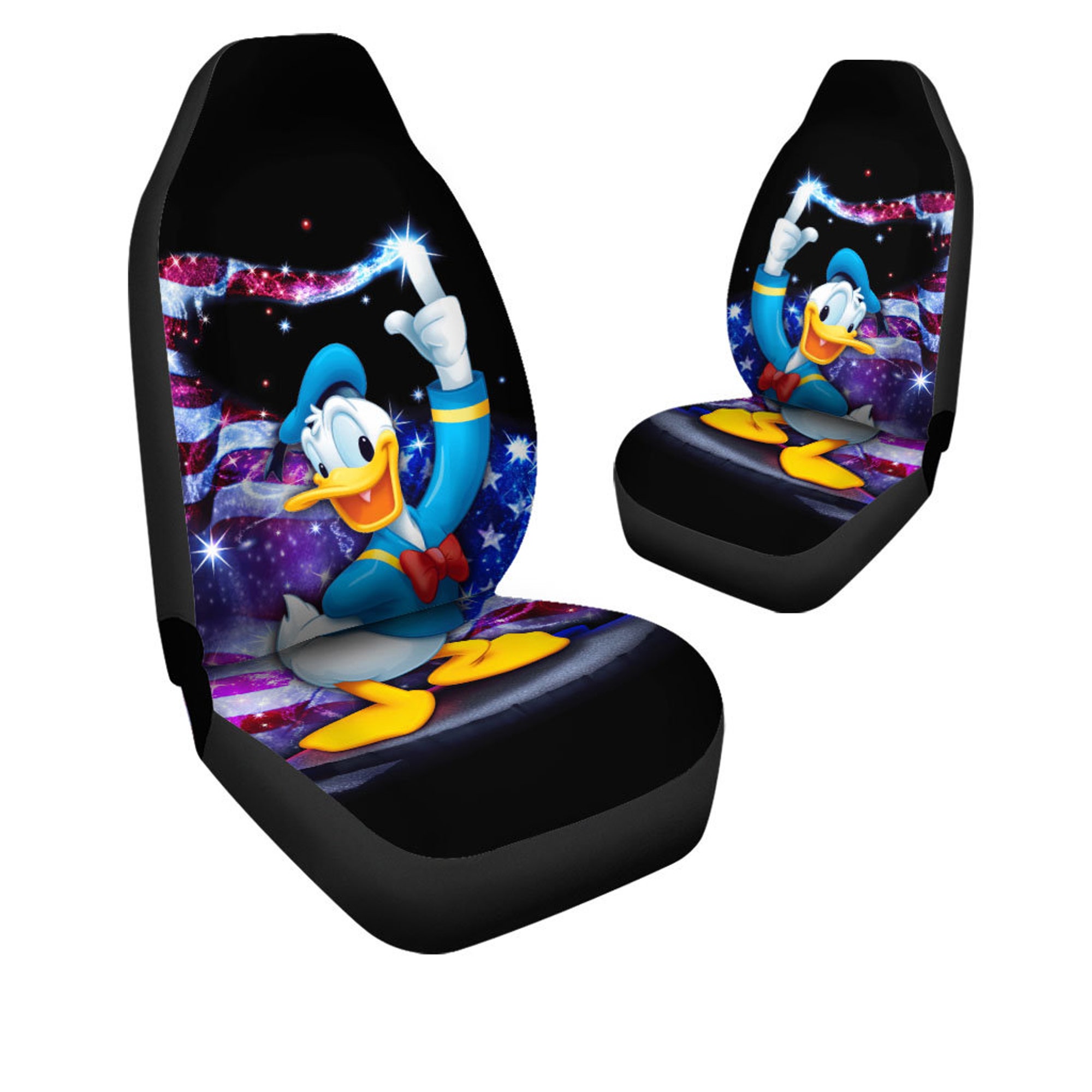 Discover Donald Duck Glitter Disney Graphic Cartoon Car Seats Cover