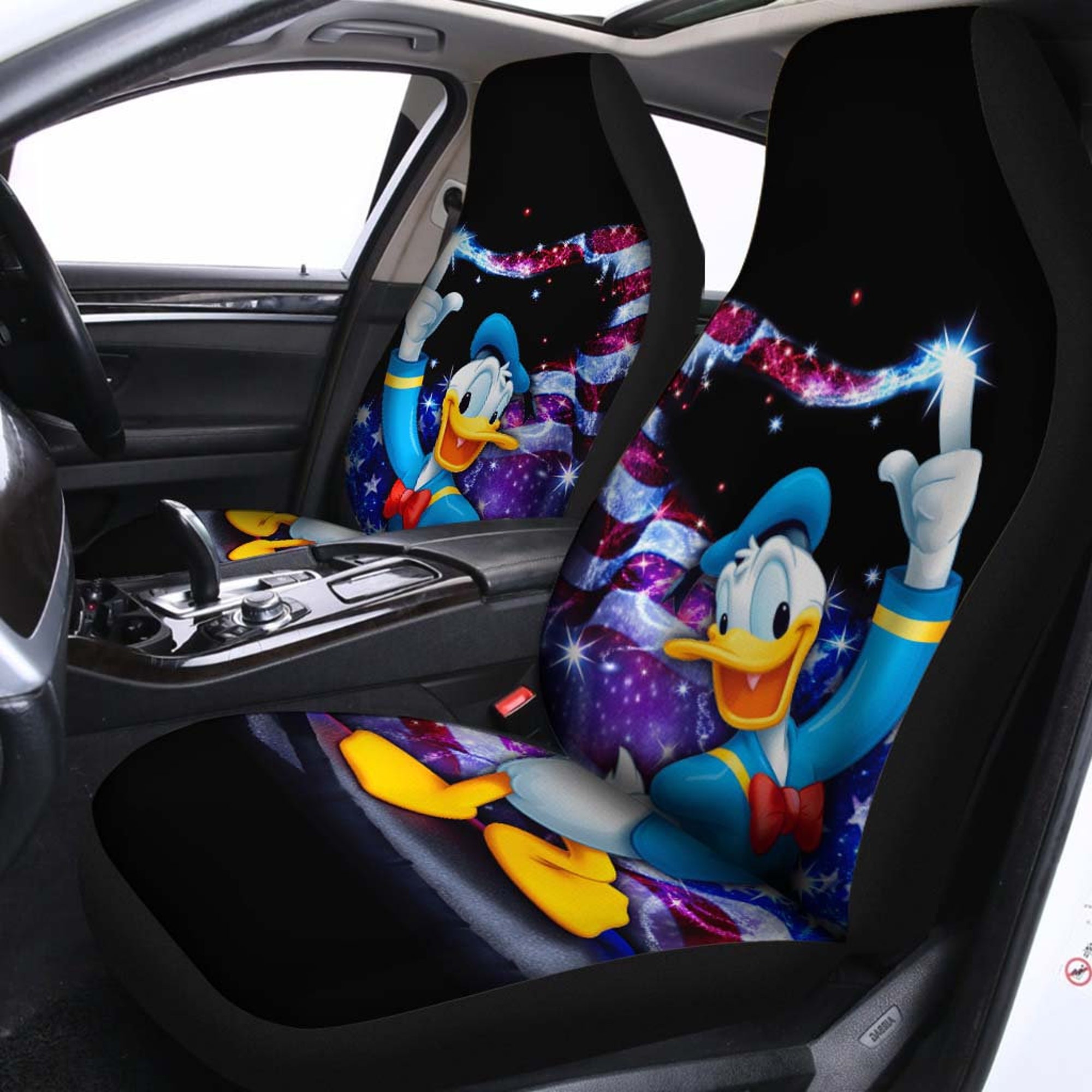 Discover Donald Duck Glitter Disney Graphic Cartoon Car Seats Cover