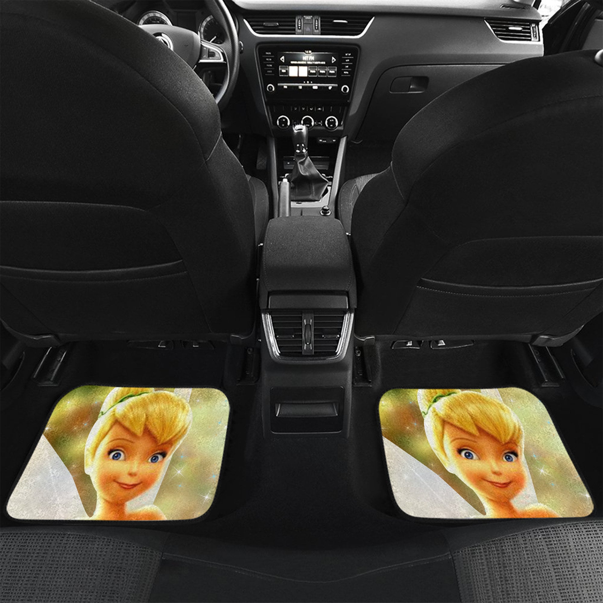 Tinkerbell Patterns Green Yellow White Disney Graphic Cartoon Custom Personalized Car Floor Mat Set Accessories Decorations