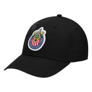 2025 Chivas De Guadalajara Official Soccer Cap - Black with Faded Logo Color Woven Patch - Custom Name Initials