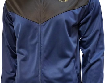 New Version Real Madrid Official Black with Navy Blue Track Jacket - A Grade