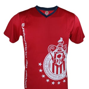 Chivas De Guadalajara Poly Shirt Soccer Jersey - Woven Patch - Youth Size - Red Custom Your Name & Number