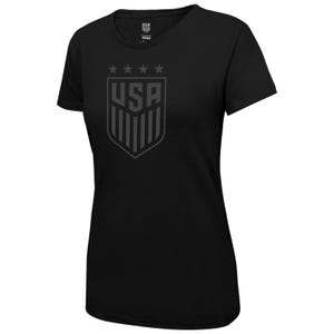 2025 U.S. Soccer USWNT Women Size Official Blackout Soccer Tee Soccer T-Shirt - Blackout Womens [Custom] Name + Number