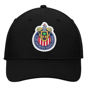 2025 Chivas De Guadalajara Official Soccer Cap - Black with Big Logo color Woven Patch - Custom Name Initials