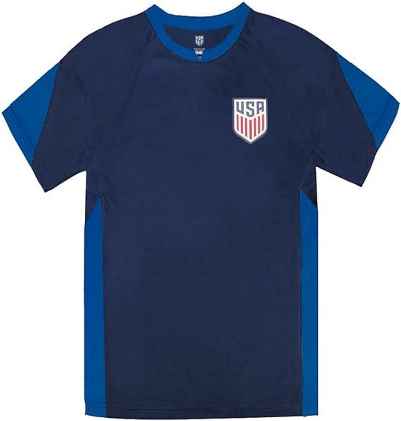 USMNT Soccer T-Shirt: Custom Name & Number, Youth Poly Elite Game image 1